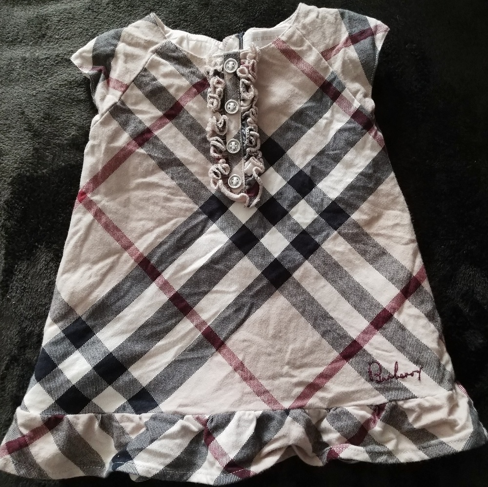 Burberry Nova Check Infant Baby Dress 6 months